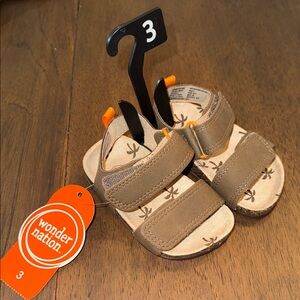 Wonder Nation Brown / Tan Baby Sandals